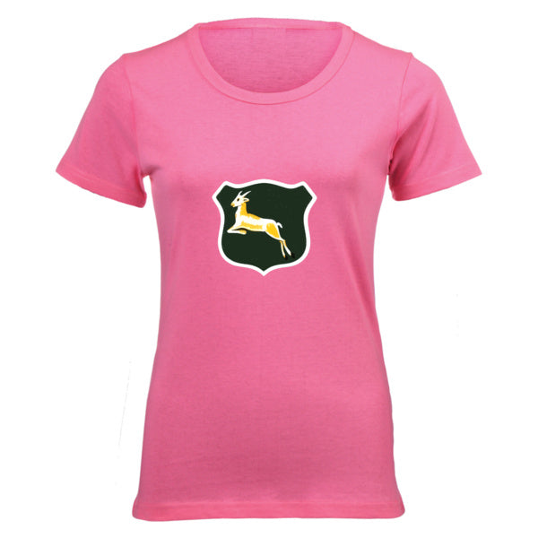 Women's Retro Springboks Rugby Supporters Tee